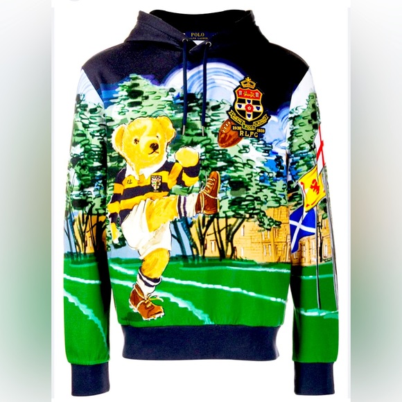 Polo Ralph Lauren Other - POLO RALPH LAUREN Ltd Edition Kicker Bear Rugby Hoodie - LARGE